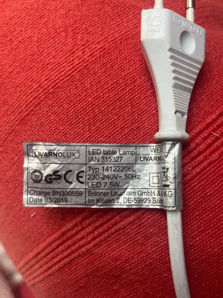 Lámpara LED de escritorio blanca