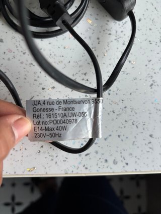 Lámpara de mesa rústica madera y tela
