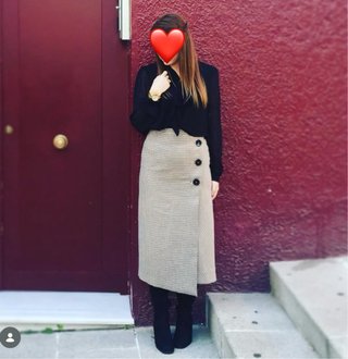 Falda midi Zara cuadros