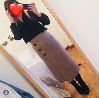 Falda midi Zara cuadros