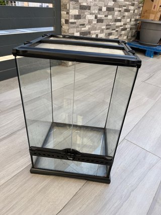 Terrario de cristal con puerta frontal