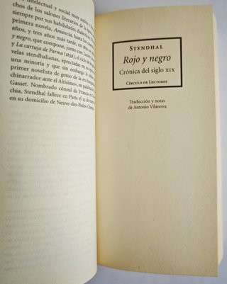 Rojo y negro de Stendhal