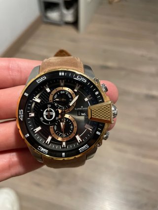 Reloj Lanscott Negro y Dorado