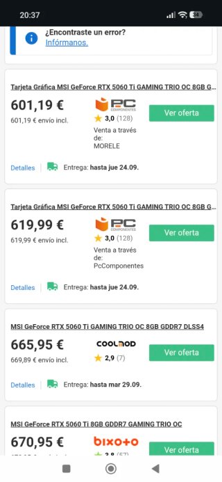 MSI RTX 5060 Ti Gaming Trio OC