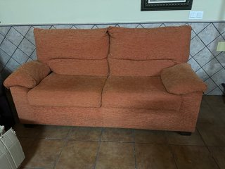 Sofá cama 3 plazas tela naranja