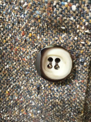 Abrigo largo marrón tweed