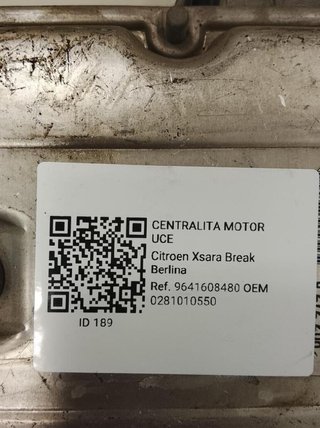 Citroen 0281010550 centralita xsara 2.0 hdi mt 189