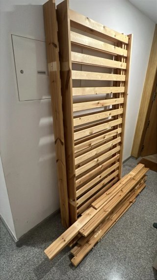 Litera Ikea Madera con Somier,  sin colchones