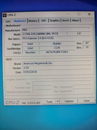 Placa Base MSI Z170A-G45 GAMING + CPU i7 6700k
