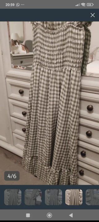 Vestido de cuadros talla única