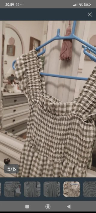 Vestido de cuadros talla única