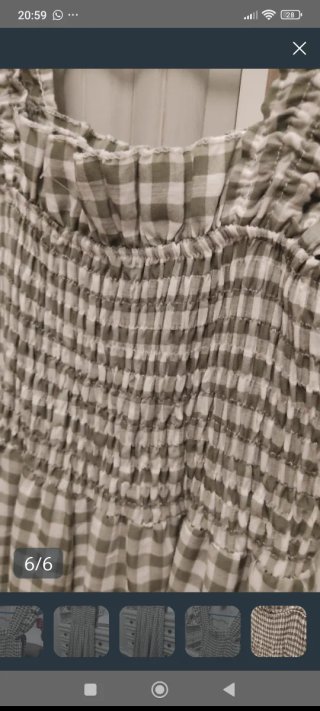 Vestido de cuadros talla única