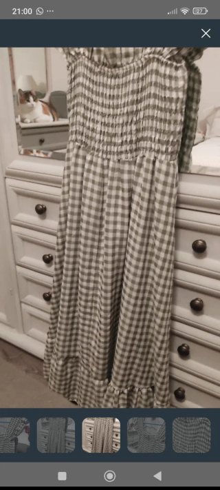 Vestido de cuadros talla única