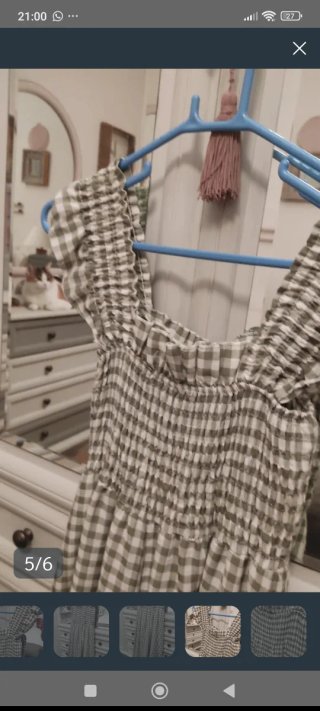 Vestido de cuadros talla única