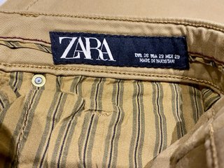 Pantalones pitillo ZARA color ocre/mostaza
