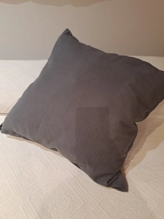 2 Fundas de cojín gris. 50x50