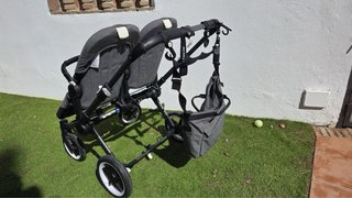 Carro gemelar Bugaboo gris
