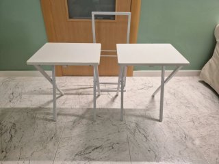 Set 2 Mesas Auxiliares Plegables
