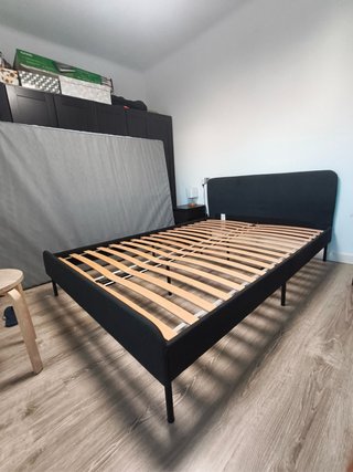 Somier Cama Doble Negro