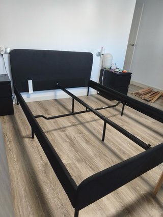 Somier Cama Doble Negro