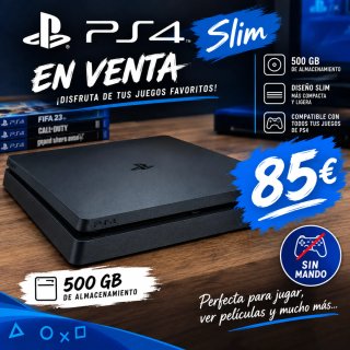 PS4 Slim 500GB Negra (Sin Mando)