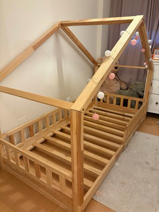 Cama casita Mon Lit Cabane madera