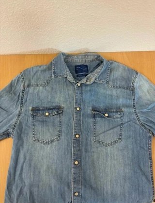 Camisa Vaquera Hombre Azul