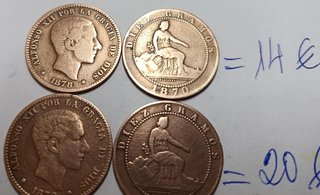 Lote para JESU monedas cobre
