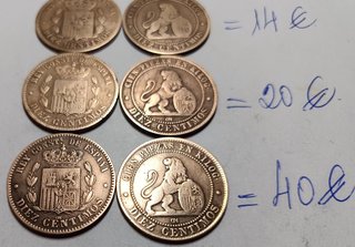 Lote para JESU monedas cobre