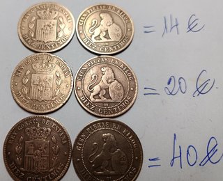 Lote para JESU monedas cobre