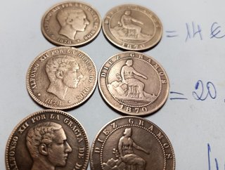Lote para JESU monedas cobre
