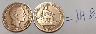 Lote para JESU monedas cobre