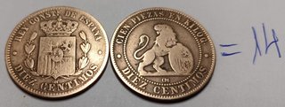 Lote para JESU monedas cobre