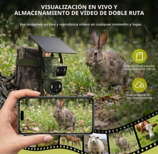 Cámara de Caza 4G LEMNOI Solar Doble Lente