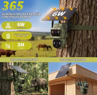 Cámara de Caza 4G LEMNOI Solar Doble Lente