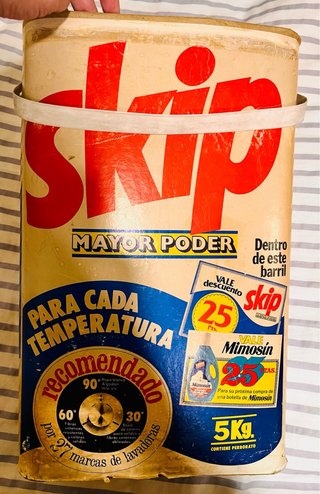 Bote Skip antiguo cartón 5Kg con asa