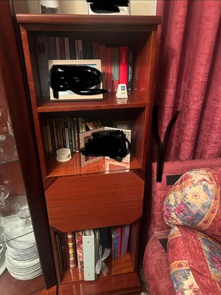 Librería de madera y cristal