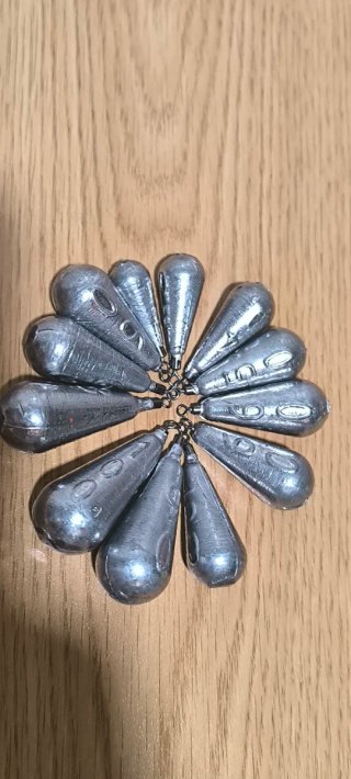 Plomos de pesca lágrimas ,pera
