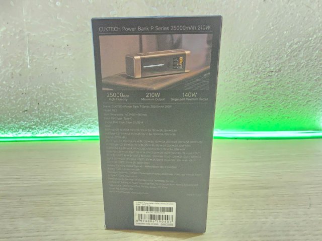 CUKTECH Power Bank 25000mAh 210W MAX