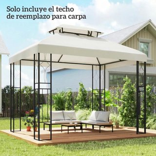 Techo Recambio Cenador 4x3 Doble Techo Crema