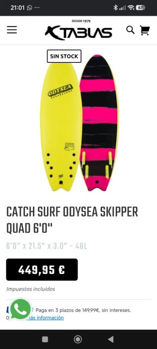 Tabla de surf Odysea 6'0 Skipper