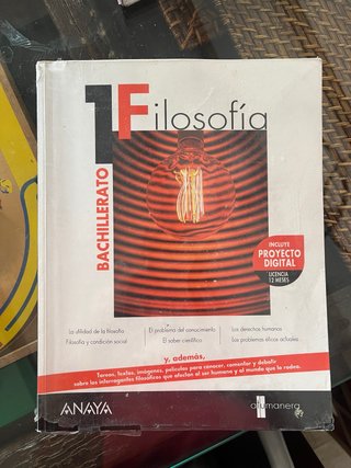 Bachillerato1 FilosofiaAnaya. Impecable como nuevo