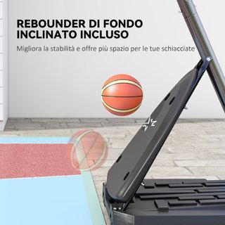 Canasta de baloncesto de acero, ajustable en altur