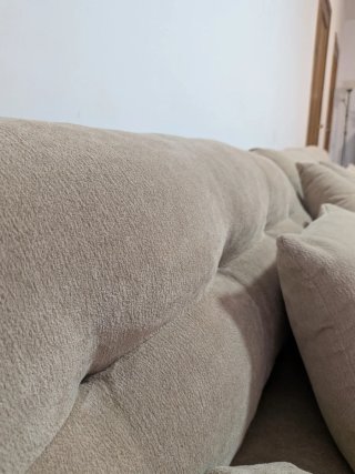 Sofá modular beige de tela