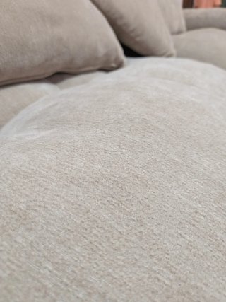 Sofá modular beige de tela