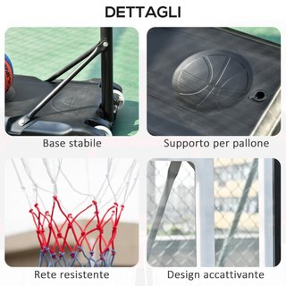 Canasta de Baloncesto Altura Ajustable 160-210cm,