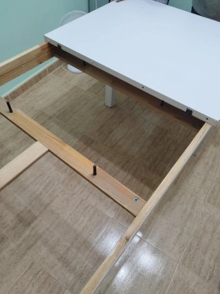 Mesa extensible de madera blanca IKEA