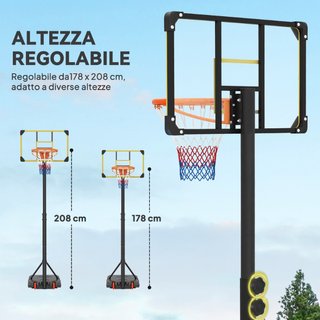 Canasta de Baloncesto para Adultos, Altura Ajustab