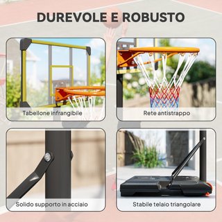 Canasta de Baloncesto para Adultos, Altura Ajustab
