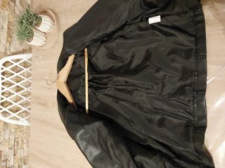 Chaqueta cuero mujer negra